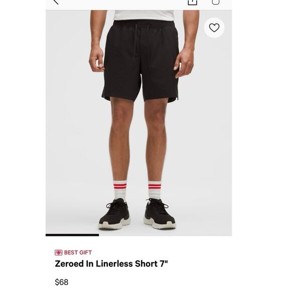 NWT Lululemon Zeroed in Short 7” Black Size XL - Picture 2 of 6